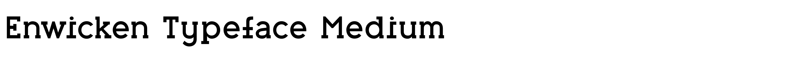 Enwicken Typeface Medium